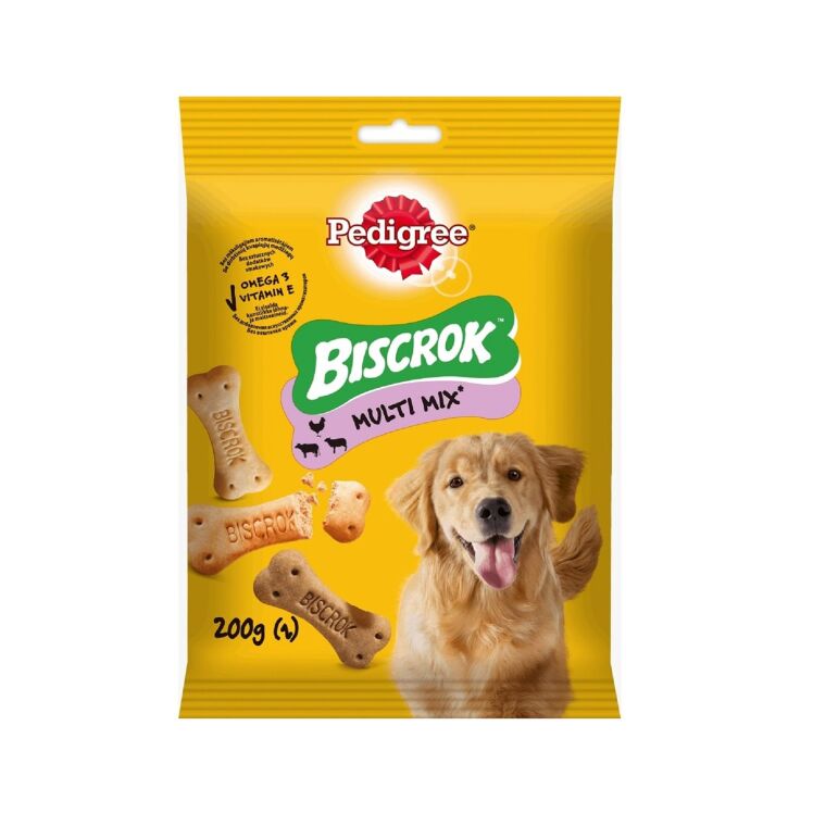 تشویقی سگ پدیگری گوشت گوسفند، گاو و مرغ PEDIGREE biscrok multi mix