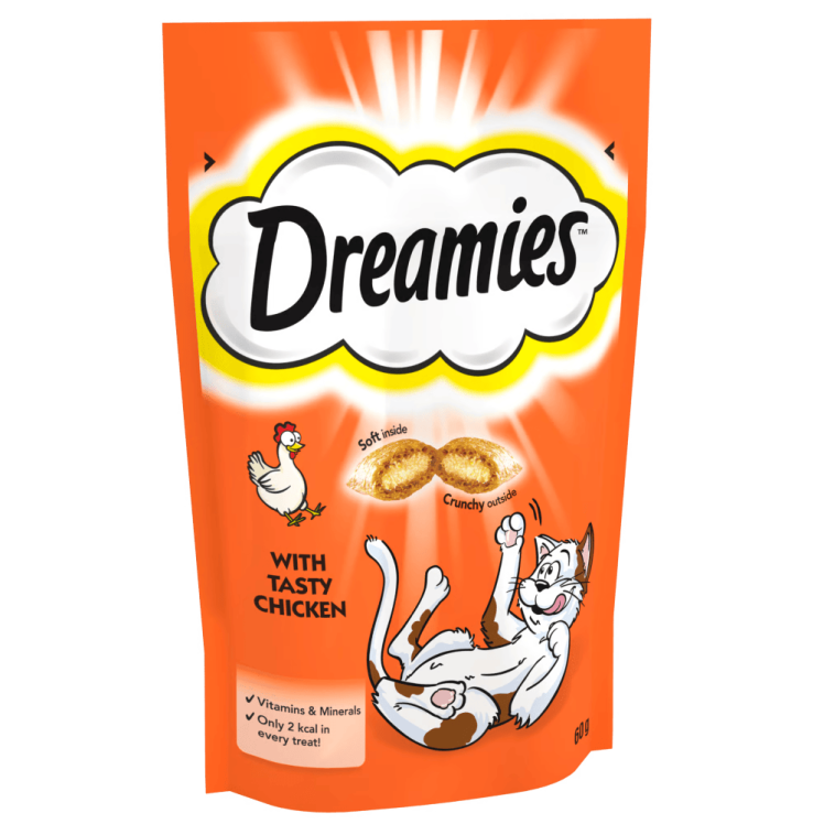 تشویقی گربه دریمیز با طعم مرغ Dreamies With Tasty Chicken