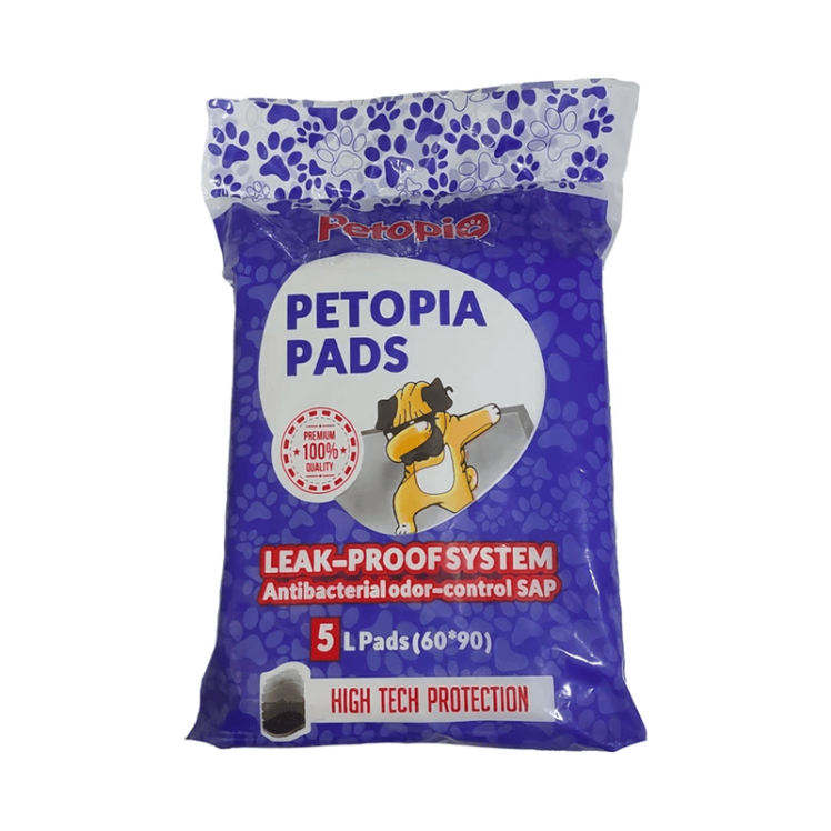 پد زیرانداز بهداشتی سگ و گربه پتوپیا بسته 5 عددی Petopia Pads