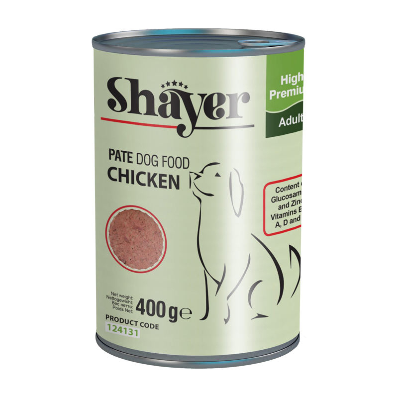  کنسرو غذای سگ شایر با طعم مرغ Shayer Pate Dog Food Chicken 