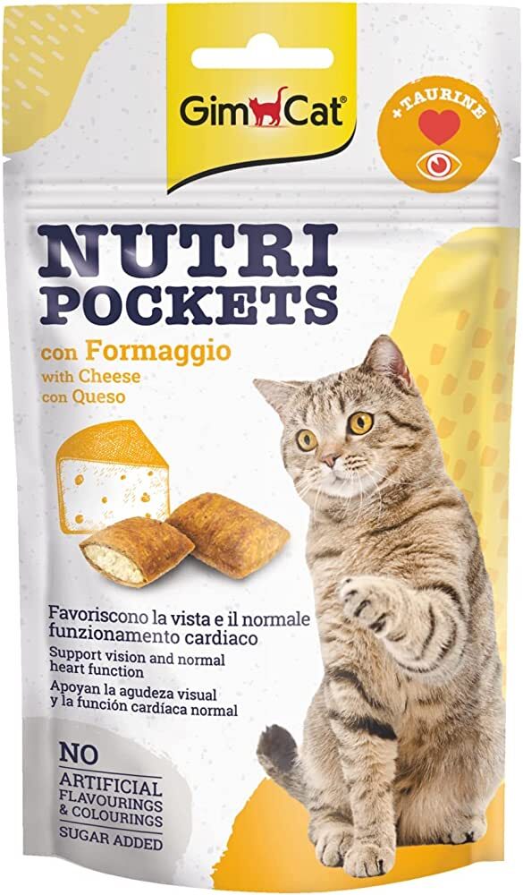 تشویقی گربه جیم کت طعم پنیر GIMCAT NUTRI POCKETS with Cheese