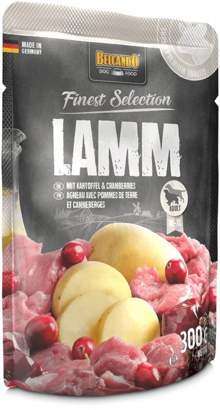  پوچ سگ بلکاندو با طعم بره، سیب زمینی و کرنبری - Belcando Dog Pouch Lamb, Potato and cranberry 