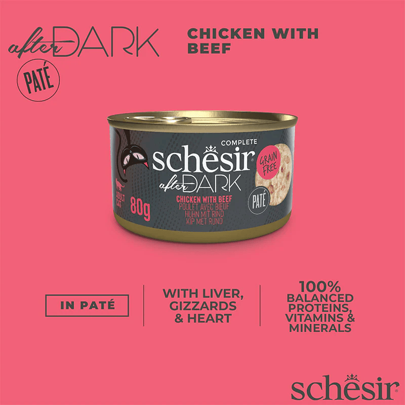  Schesir After Dark Chicken with Beef Wet Cat Food original 