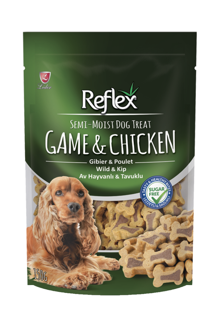 تشویقی سگ رفلکس با طعم مرغ Reflex Dog Treat GAME & CHICKEN