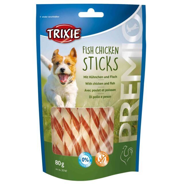  تشویقی سگ تریکسی سینه مرغ و ماهی TRIXIE FISH CHICKEN STICKS 