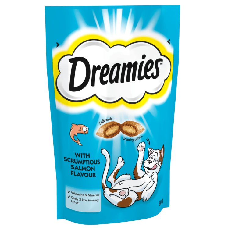 تشویقی گربه دریمیز با طعم ماهی سالمون Dreamies With Salmon Flavour