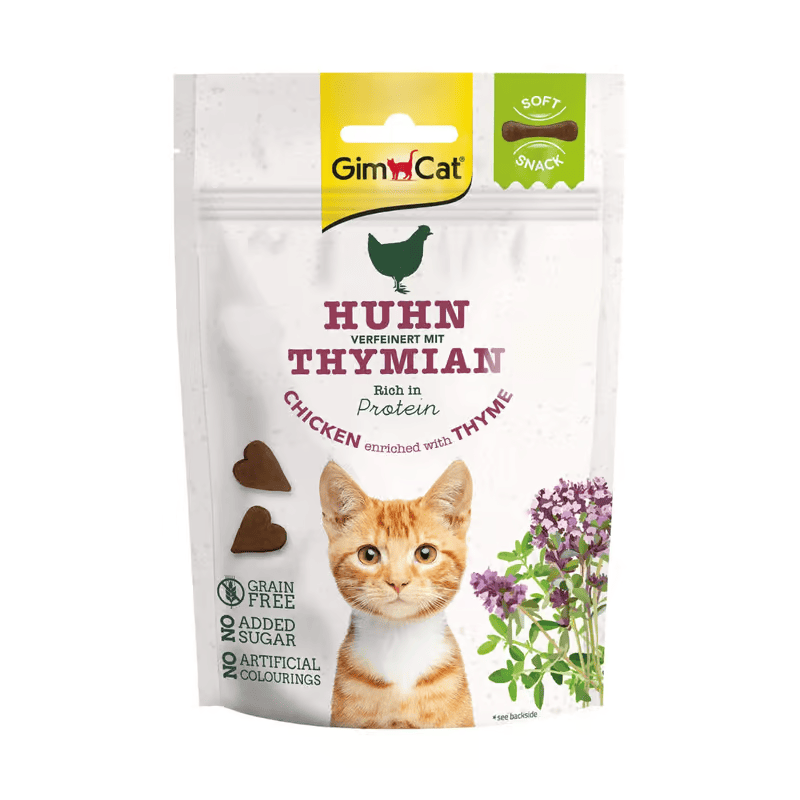  تشویقی گربه جیم کت مغز دار مرغ و آویشن GIMCAT Soft Snack Chicken with Thyme 