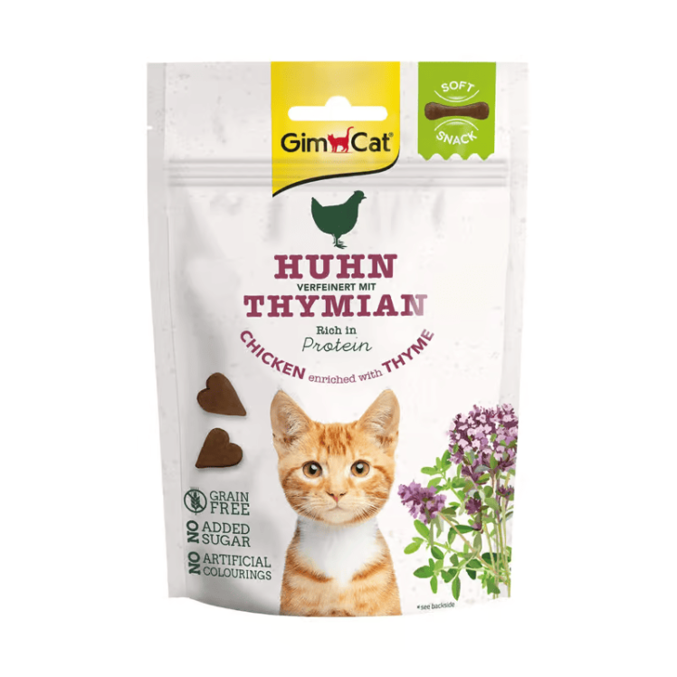 تشویقی گربه جیم کت مغز دار مرغ و آویشن GIMCAT Soft Snack Chicken with Thyme