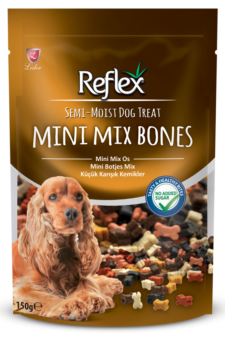 تشویقی سگ رفلکس میکس استخوان کوچک Reflex Dog Treat MINI MIX BONES 