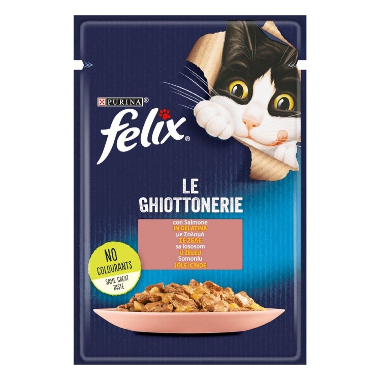 پوچ گربه پورینا فلیکس ماهی سالمون PURINA FELIX POUCH LE GHIOTTONERIE