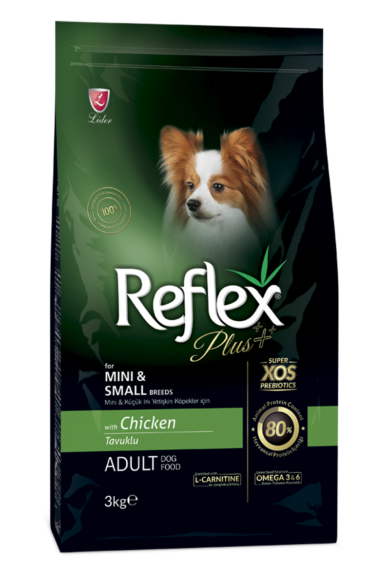  غذای خشک سگ نزاد کوچک رفلکس پلاس با طعم مرغ - REFLEX PLUS Adult Dog Food MINI & SMALL BREEDS with Chicken 