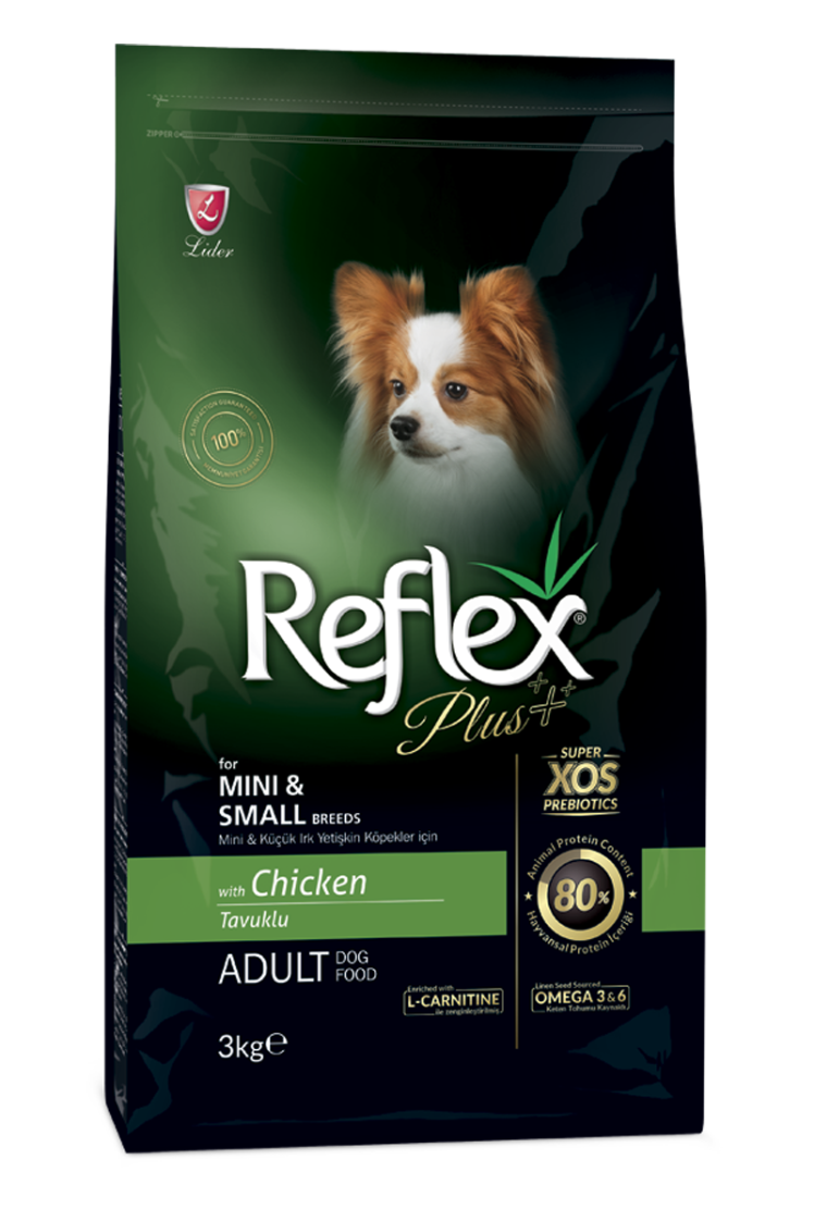 غذای خشک سگ نزاد کوچک رفلکس پلاس با طعم مرغ - REFLEX PLUS Adult Dog Food MINI & SMALL BREEDS with Chicken