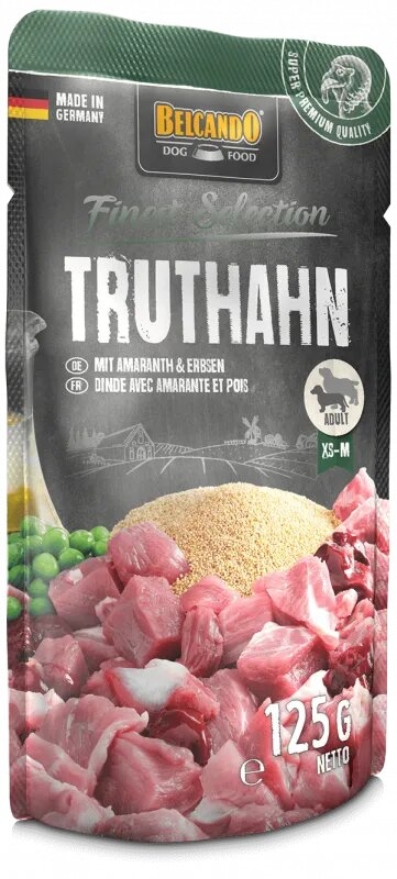  پوچ سگ بلکاندو با طعم بوقلمون، تاج خروس و نخود - Belcando Dog Pouch Turkey, amaranth and peas 