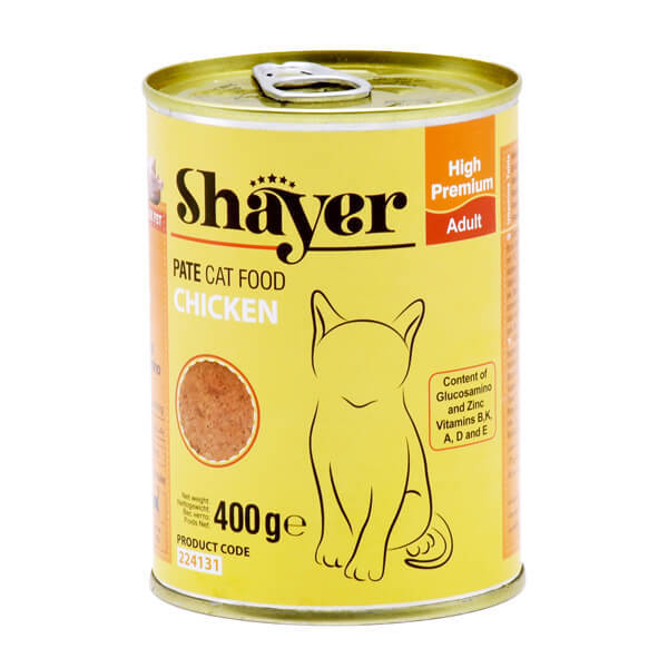  کنسرو پته گربه شایر با طعم مرغ Shayer PATE CAT FOOD Chicken 