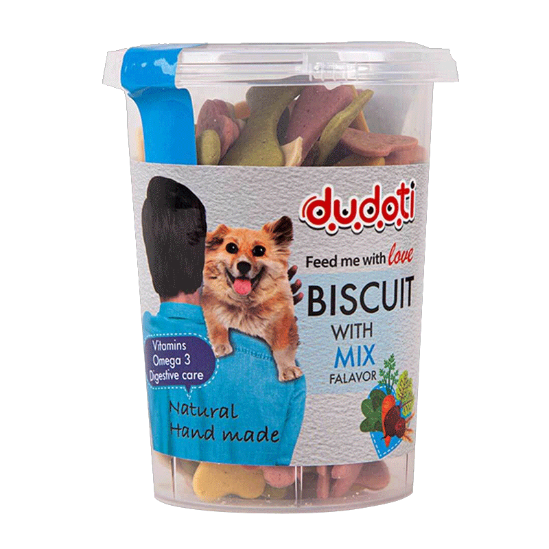 تشویقی بیسکوییت سگ دودوتی با طعم میکس - dudoti biscuit dog treat mix flavor